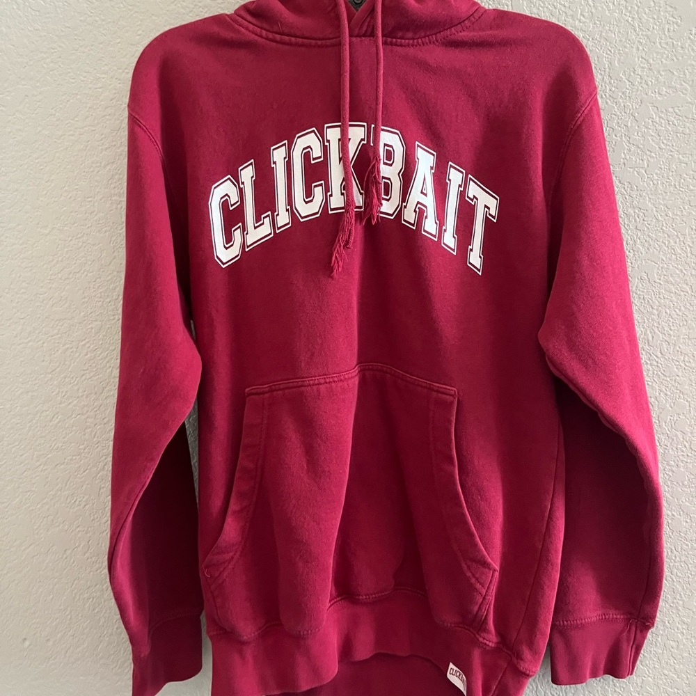 David Dobrik Clickbait Merch! Burgundy Hoodie